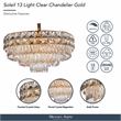 Soleil 13-Light Crystal Chandelier - Gold