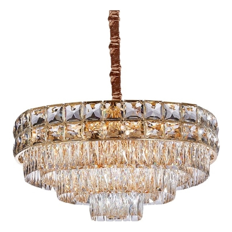 Soleil 13-Light Crystal Chandelier - Gold