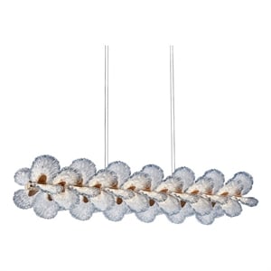 Brisa 50&quot Rectangular LED Chandelier - Ocean Blue/Bronze
