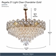 Regalia 21-Light Crystal Chandelier - Gold