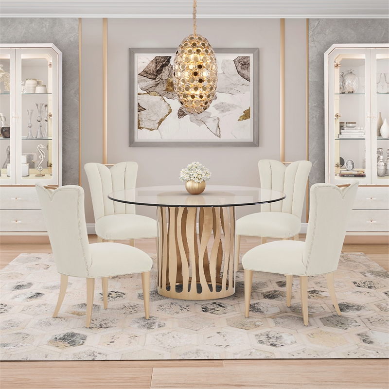 Pendant 14-Light Oblong Crystal Chandelier - Gold