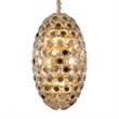 Pendant 14-Light Oblong Crystal Chandelier - Gold