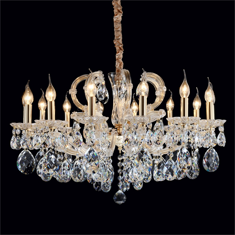Portola 14-Light Traditional Crystal Chandelier - Gold