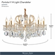 Portola 14-Light Traditional Crystal Chandelier - Gold