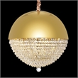 Eclipse LED Crystal and Metal Chandelier - Gold