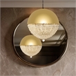 Eclipse LED Crystal and Metal Chandelier - Gold