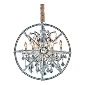 Pena 6-Light Traditional Crystal Chandelier - Clear