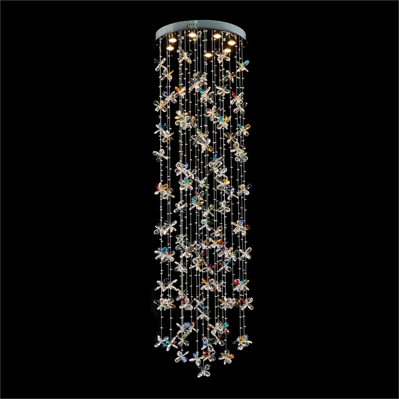 Wings of Color Crystal LED Chandelier