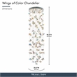 Wings of Color Crystal LED Chandelier