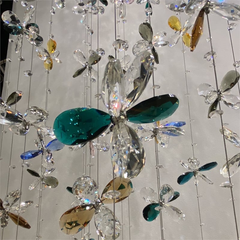 Wings of Color Crystal LED Chandelier