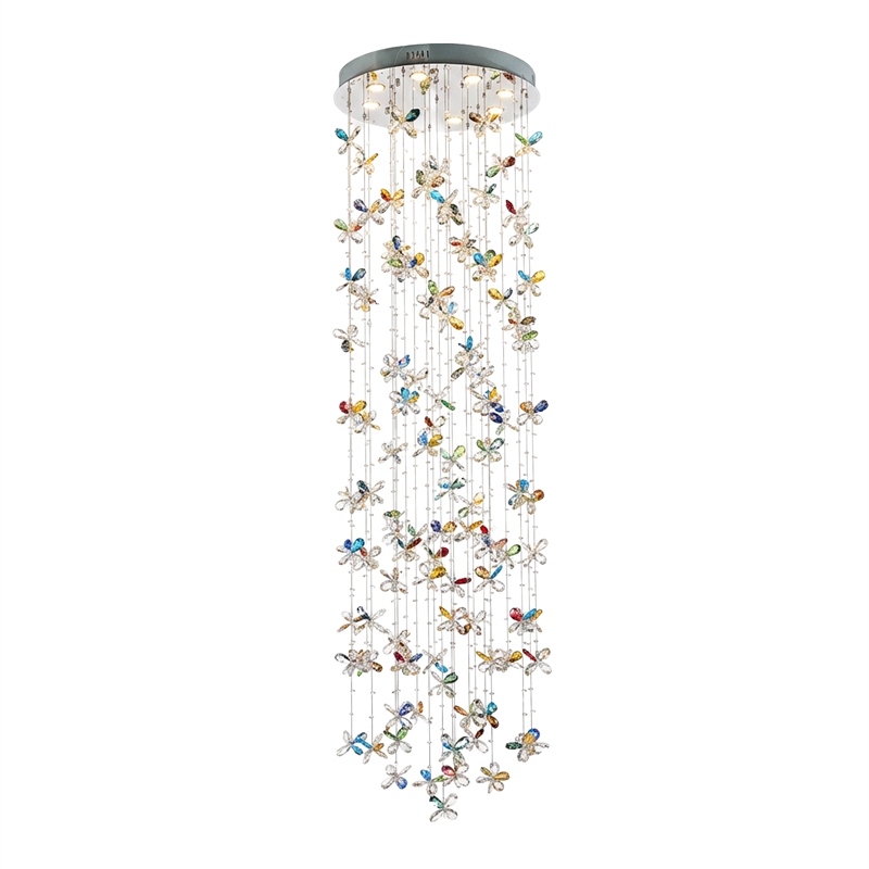 Wings of Color Crystal LED Chandelier