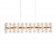 Bouquet 18-Light Rectangular Crystal Chandelier - Gold