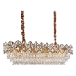 Regalia 16-Light Rectangular Crystal Chandelier - Gold