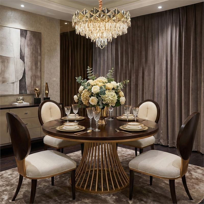 Regalia 13-Light Crystal Chandelier - Gold