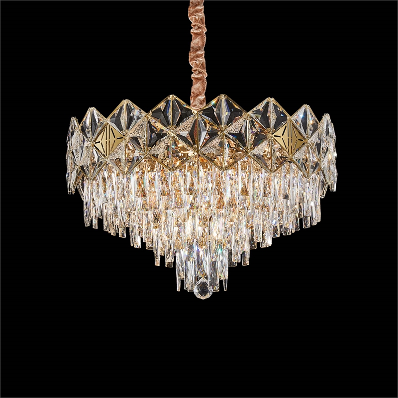Regalia 13-Light Crystal Chandelier - Gold