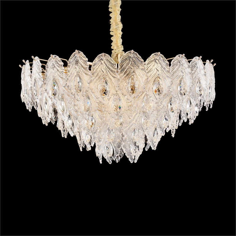 Orlisse 18-Light Acrylic Chandelier - Gold