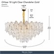 Orlisse 18-Light Acrylic Chandelier - Gold