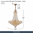 Luxe Lumiere 28-Light Crystal Chandelier - Gold