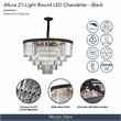 Allure 21-Light Round Crystal Chandelier - Matte Black