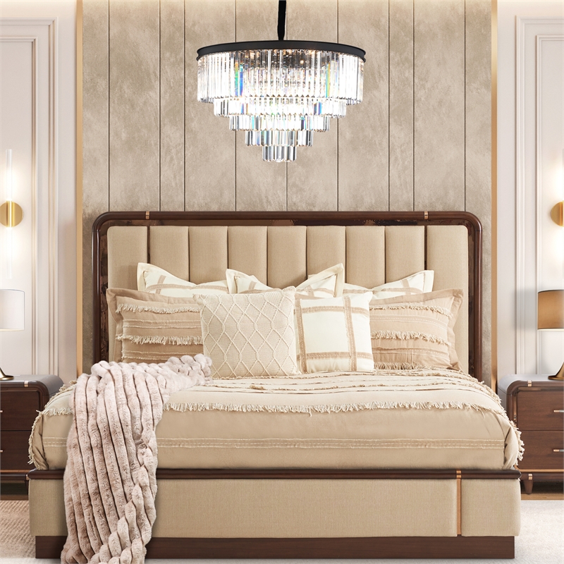 Allure 21-Light Round Crystal Chandelier - Matte Black