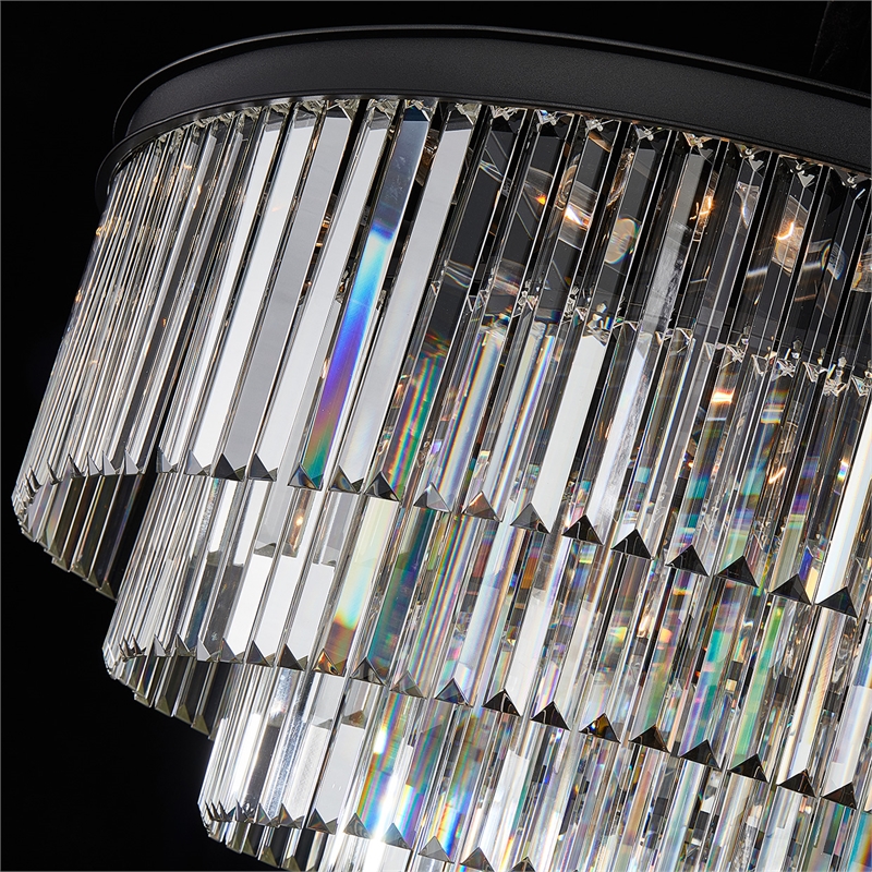 Allure 28-Light Round Crystal Chandelier - Matte Black