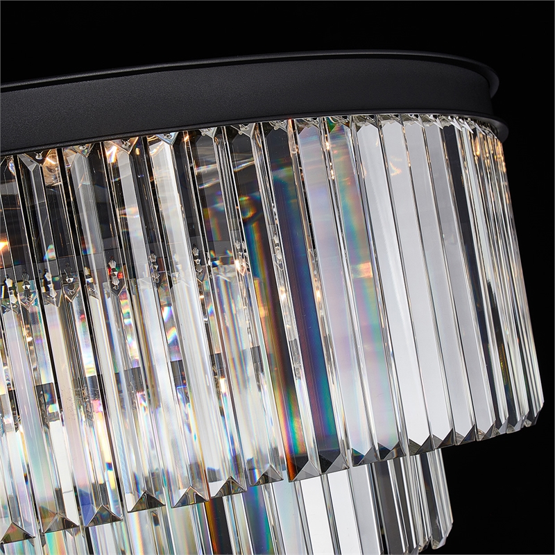 Allure 28-Light Round Crystal Chandelier - Matte Black
