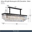 Allure 20-Light Rectangular Crystal Chandelier - Matte Black