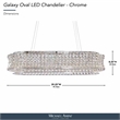Galaxy Oval LED Crystal Chandelier - Chrome