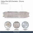 Galaxy Oval LED Crystal Chandelier - Chrome