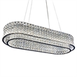 Galaxy Oval LED Crystal Chandelier - Chrome
