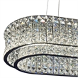 Galaxy Oval LED Crystal Chandelier - Chrome