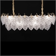 Autumn 12-Light Rectangular Chandelier - Frost/Gold
