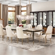 Autumn 12-Light Rectangular Chandelier - Frost/Gold