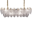 Autumn 12-Light Rectangular Chandelier - Frost/Gold