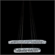 Enterprise Modern Rectangular Crystal Chandelier - Chrome