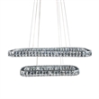 Enterprise Modern Rectangular Crystal Chandelier - Chrome