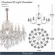 Chambord 25-Light Traditional Crystal Chandelier