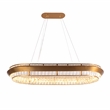 Base Camp Oval Crystal LED Chandelier - Gold