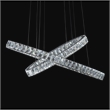Crossover Modern Crystal LED Chandelier - Chrome