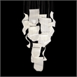 Sheer Waves 18-Light Modern LED Chandelier - Chrome