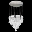 Sheer Waves 18-Light Modern LED Chandelier - Chrome