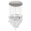 Sheer Waves 18-Light Modern LED Chandelier - Chrome