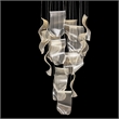 Sheer Waves 18-Light Modern LED Chandelier - Chrome