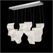 Sheer Waves 8-Light Modern LED Chandelier - Chrome