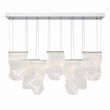 Sheer Waves 8-Light Modern LED Chandelier - Chrome