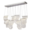 Sheer Waves 8-Light Modern LED Chandelier - Chrome