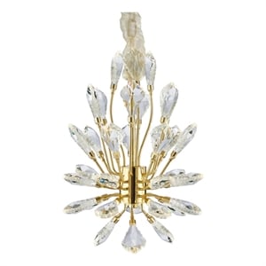 Astra 18&quot Height Crystal LED Chandelier - Gold