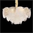Almara 7-Light Frosted Glass Chandelier - Frost/Gold