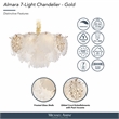 Almara 7-Light Frosted Glass Chandelier - Frost/Gold