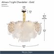 Almara 7-Light Frosted Glass Chandelier - Frost/Gold
